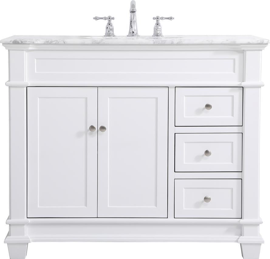 Elegant Lighting 42 Inch Transitional Bathroom Vanity Brushed Steel Finish (1 of 1)