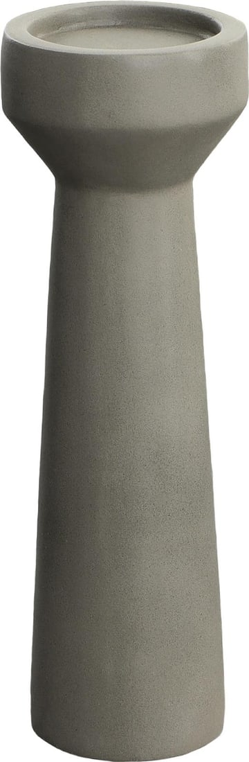 Benicia Outdoor Candle Stand Gray Concrete 12H 4W 4D: Benicia Outdoor Candle Stand Gray Concrete 12H 4W 4D Enhance your outdoor space with this stylish Benicia Concrete Candle Stand. Standing at a height of 12 inches, this contemporary piece features a