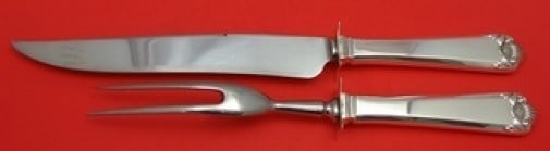 Watson George II Sterling Silver Carving Set 2pc Knife 13 1/2 Fork 11 1/2 (1 of 1)