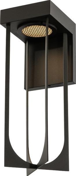 Kalco Optika Matte Black LED Outdoor Wall Sconce 12W Dimmable: Kalco Optika Matte Black LED Outdoor Wall Sconce 12W Dimmable Elevate your outdoor space with this stylish LED wall sconce featuring a sleek matte black finish. Designed for durability and efficiency,