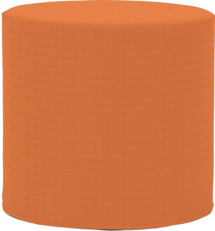 Howard Elliott Round Ottoman in Canyon Orange Sunbrella Fabric (1 of 1)