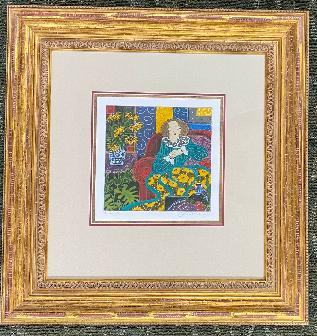 Laura Mostaghel In Repose Limited Edition Etching Framed Art (1 of 5)