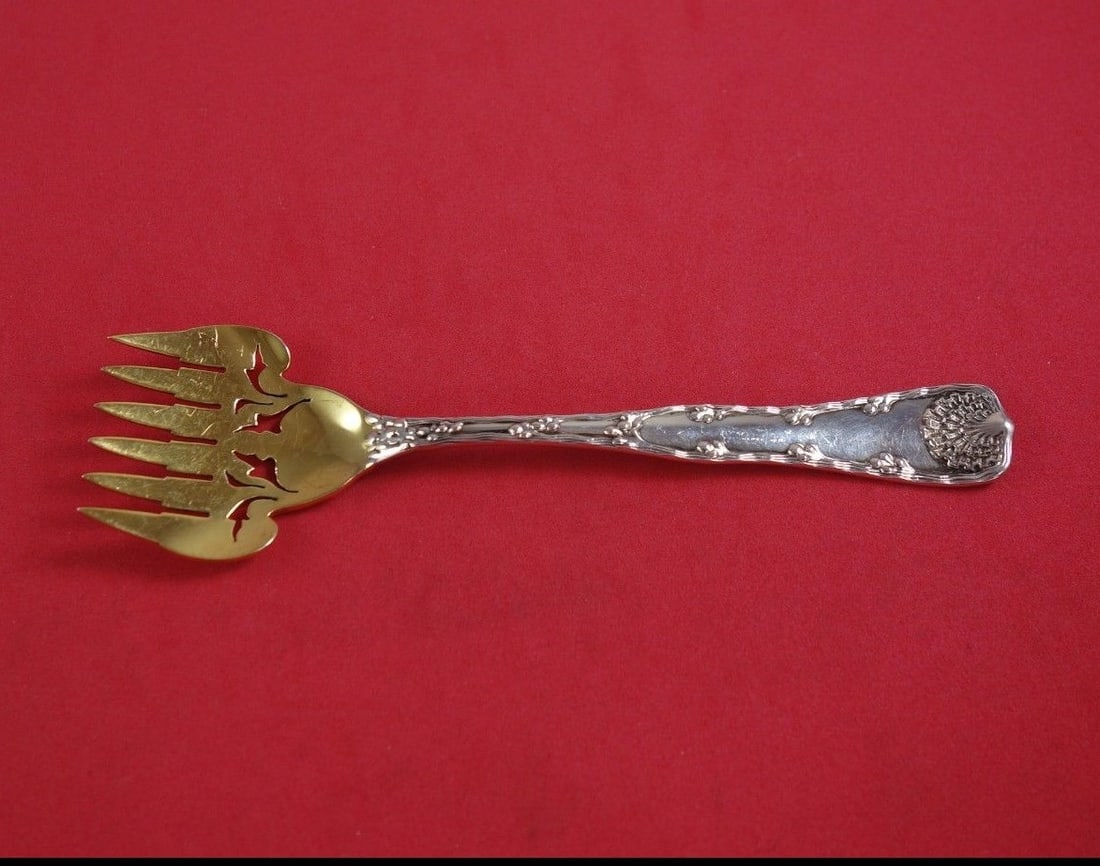 Tiffany and Co Wave Edge Sterling Silver Sardine Fork 5.5 inches (1 of 2)