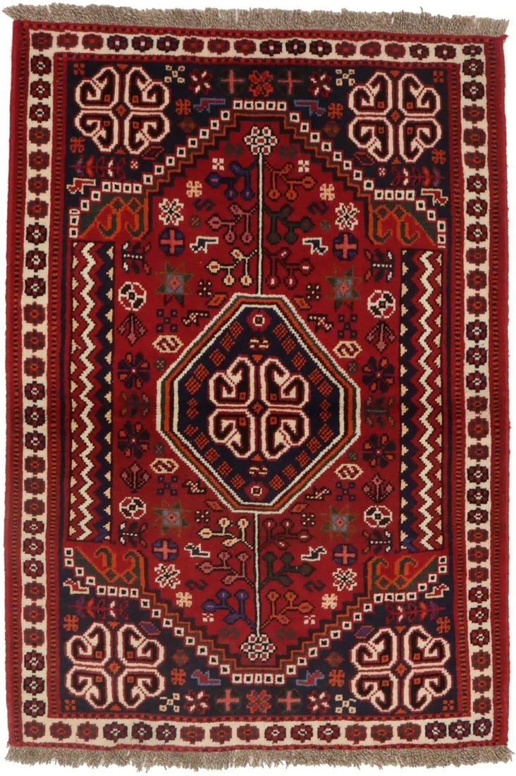Handmade Tribal Oriental Rug 3'4 x 5' Vintage Style Wool Boho Decor: Handmade Tribal Oriental Rug 3'4 x 5' Vintage Style Wool Boho Decor Enhance your living space with this exquisite 3'4" x 5' handmade tribal Oriental rug, designed to bring a touch of vintage charm to 