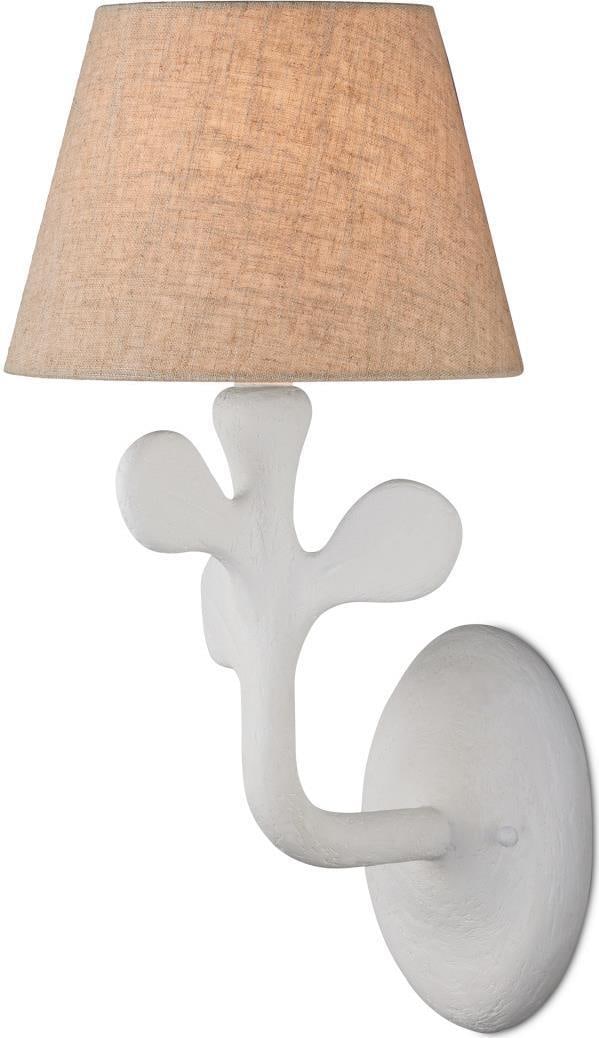 Currey Charny Wall Sconce Gesso White Finish Dimmable 60W: Currey Charny Wall Sconce Gesso White Finish Dimmable 60W Illuminate your space with the Charny Elegant Lighting Wall Sconce, featuring a charming Gesso White finish that complements a variety of deco