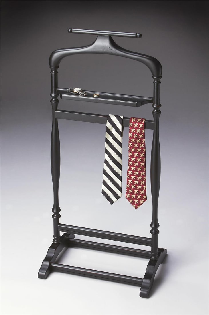 Butler Heritage Judson Valet Stand in Black Licorice Finish (1 of 3)