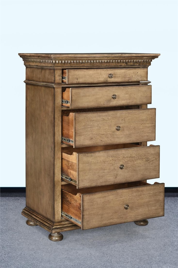 Blake Driftwood Finish Chest of Drawers 50H 36W 19.50D (1 of 5)