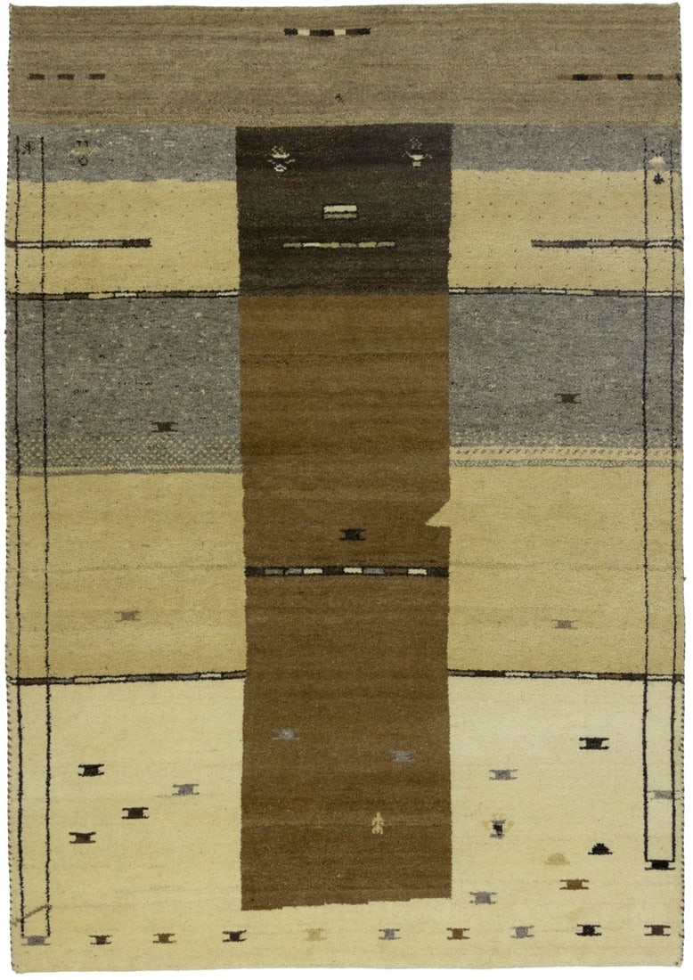 Handmade Multicolored Tribal Indo-Gabbeh Wool Area Rug 5'2 x 7'5: Handmade Multicolored Tribal Indo-Gabbeh Wool Area Rug 5'2 x 7'5 Enhance your children's bedroom or living space with this stunning 5'2" x 7'5" multicolored Tribal Indo-Gabbeh area rug. Hand-knotted i