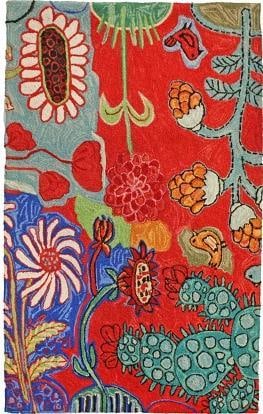 Vibrant 100% Wool Hand-Hooked Bloomer Cactus 4x6 Rug: Vibrant 100% Wool Hand-Hooked Bloomer Cactus 4x6 Rug This vibrant Bloomer Cactus rug is a stunning addition to any room. Hand-hooked from 100% wool, it features a multi-color finish that enhances its 