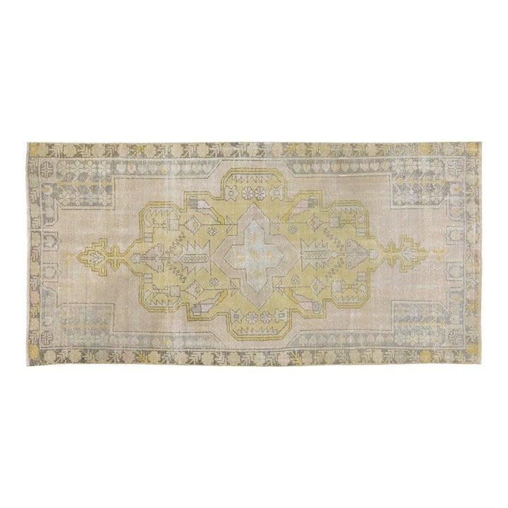Anatolian Wool Area Rug Hand Knotted 4'x8'5'' Turkish Vintage: Anatolian Wool Area Rug Hand Knotted 4'x8'5'' Turkish Vintage This vintage Turkish Anatolian rug is hand-knotted from wool using traditional techniques, offering a blend of timeless craftsmanship and 