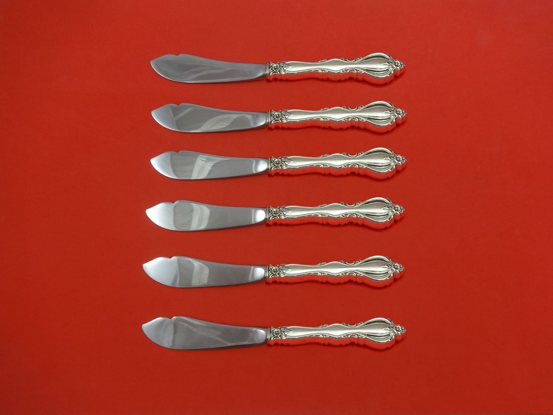 Grande Regency International Sterling Silver 6pc Trout Knife Set: Grande Regency International Sterling Silver 6pc Trout Knife Set Enhance your dining experience with the Grande Regency by International Sterling Silver Trout Knife Set. This exquisite 6-piece set fea