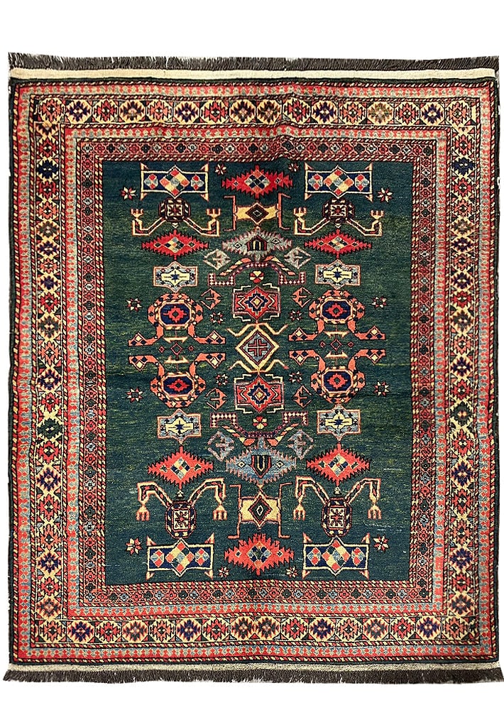 New 4.9 x 6.0 Caucasian Green Area Rug: New 4.9 x 6.0 Caucasian Green Area Rug Free continental US Shipping This 4.9 x 6.0 green Caucasian rug is a perfect addition to elevate your living space. With its vibrant color and premium quality, i