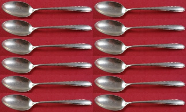 Towle Silver Flutes Sterling Silver Demitasse Spoon Set 12 pcs (1 of 6)