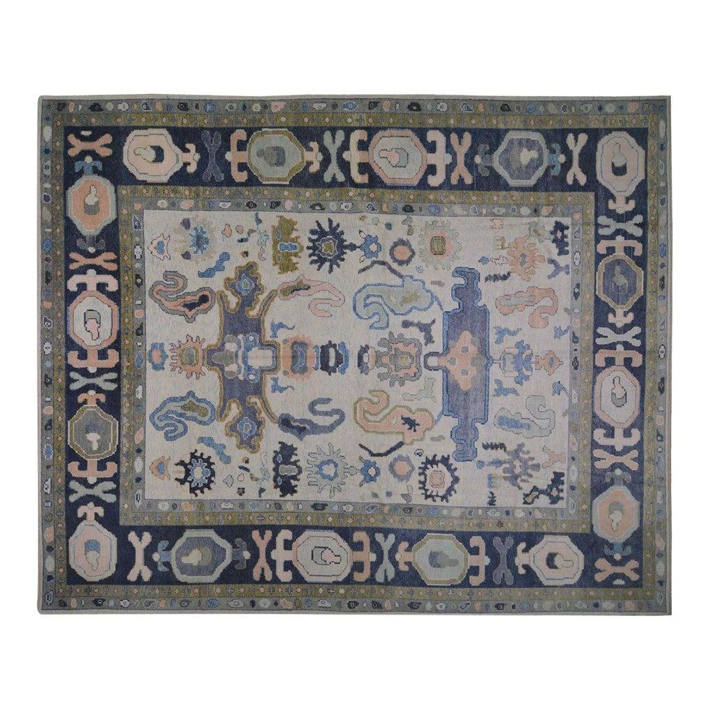 Hand-Knotted Wool Oushak Rug Almond 13'x16'2" Traditional Turkish Design: Hand-Knotted Wool Oushak Rug Almond 13'x16'2" Traditional Turkish Design This Turkish Oushak wool rug is hand-knotted using traditional techniques, offering a blend of classic craftsmanship and modern