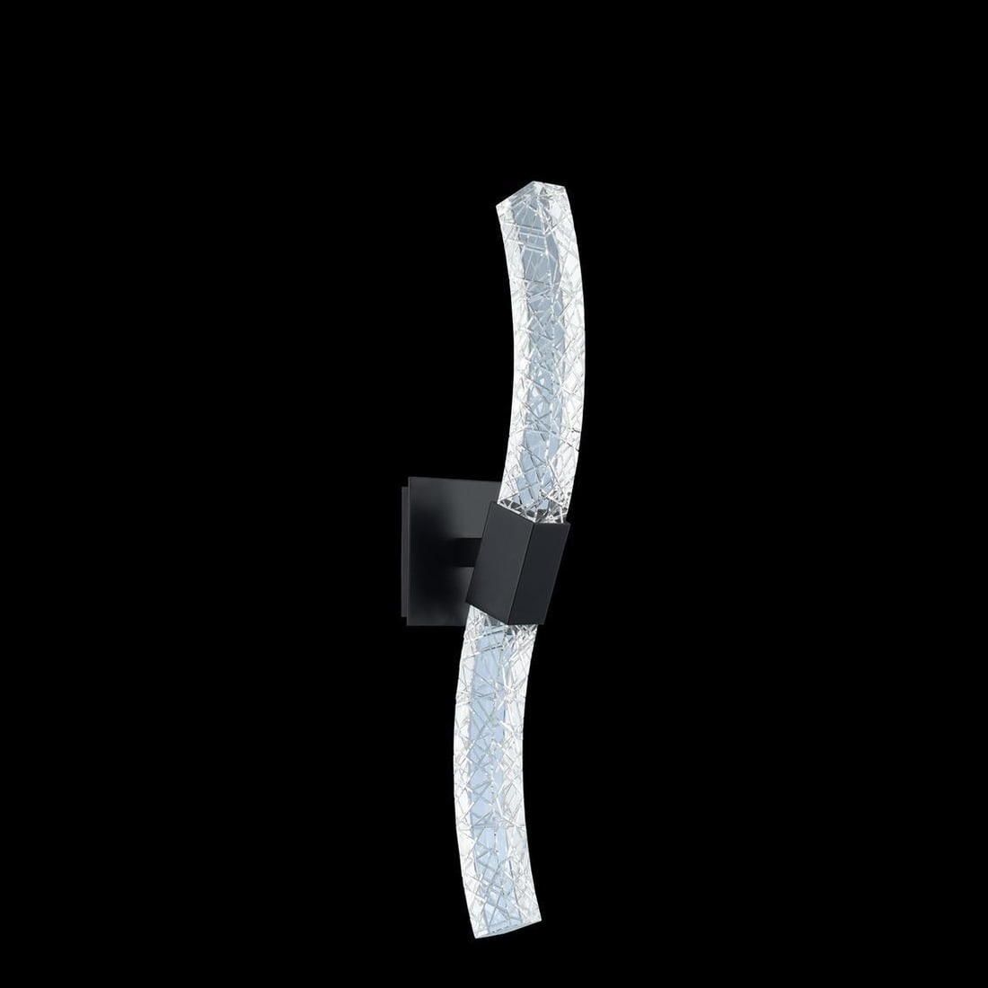 Kalco Athena LED Wall Bracket Contemporary 8W Dimmable Crystal Matte Black (1 of 1)