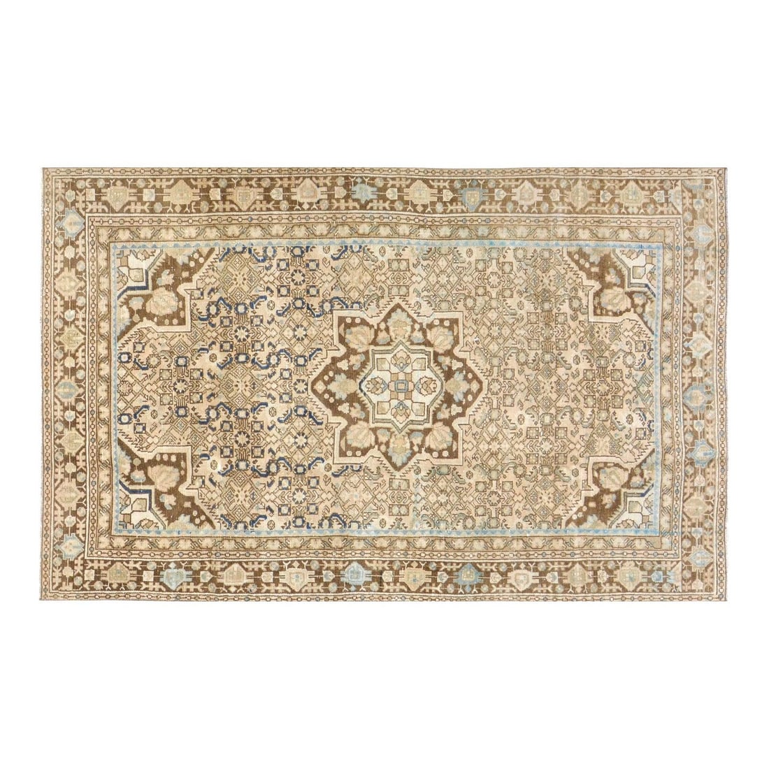 Wool Area Rug Hand Knotted Anatolian Turkish 5'x7'9" Vintage Style: Wool Area Rug Hand Knotted Anatolian Turkish 5'x7'9" Vintage Style This vintage Turkish Anatolian rug is hand-knotted from wool using traditional techniques, offering a blend of timeless craftsmanship