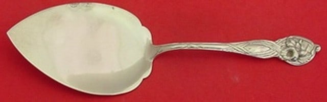 Watson Orchid Sterling Silver 9 3/4 Inch Pie Server: Watson Orchid Sterling Silver 9 3/4 Inch Pie Server This exquisite pie server features the elegant Orchid pattern by Watson, crafted from high-quality sterling silver. Measuring 9 3/4 inches, this all