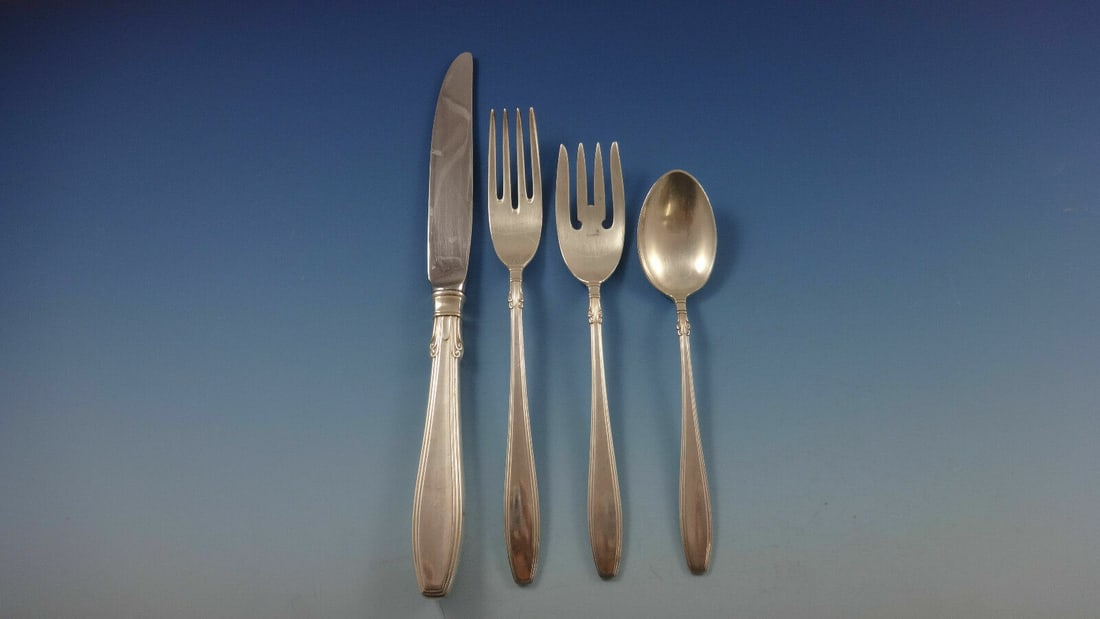 Gorham Nocturne Sterling Silver 4-Piece Place Setting (1 of 3)
