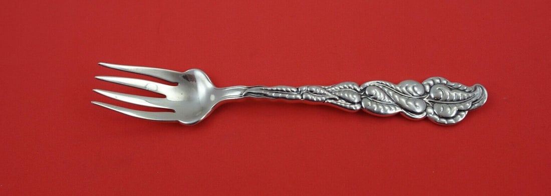 Tiffany and Co Ailanthus Sterling Silver Wavy Fish Fork 6.5" (1 of 2)