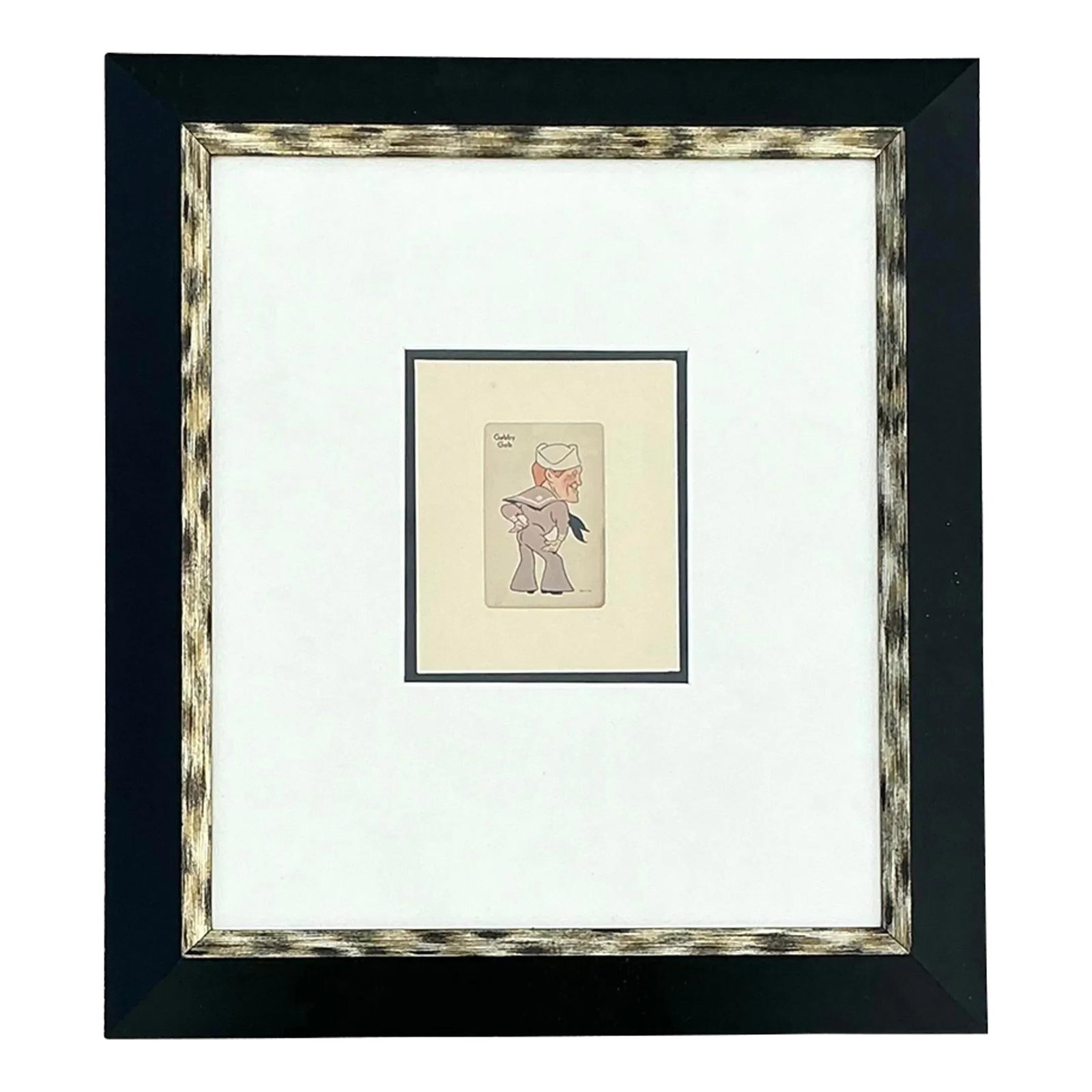 Framed 1938 Old Maid Playing Card Gabby Gob Vintage Boho Decor (1 of 6)