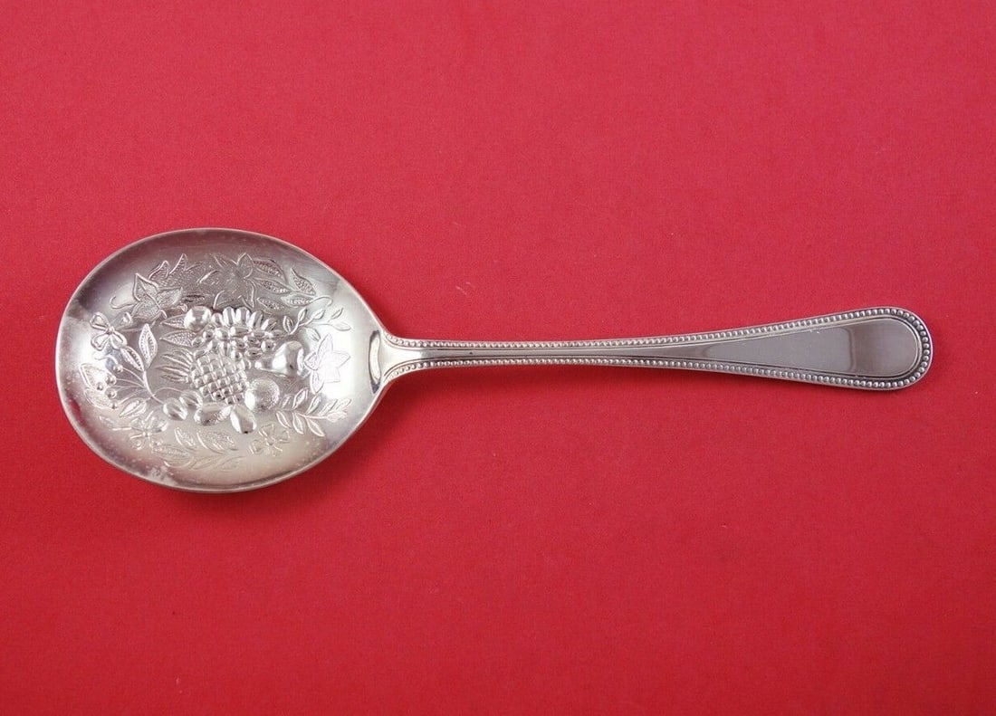 Carrs Sterling Silver Bead Round 9 Inch Berry Spoon (1 of 2)