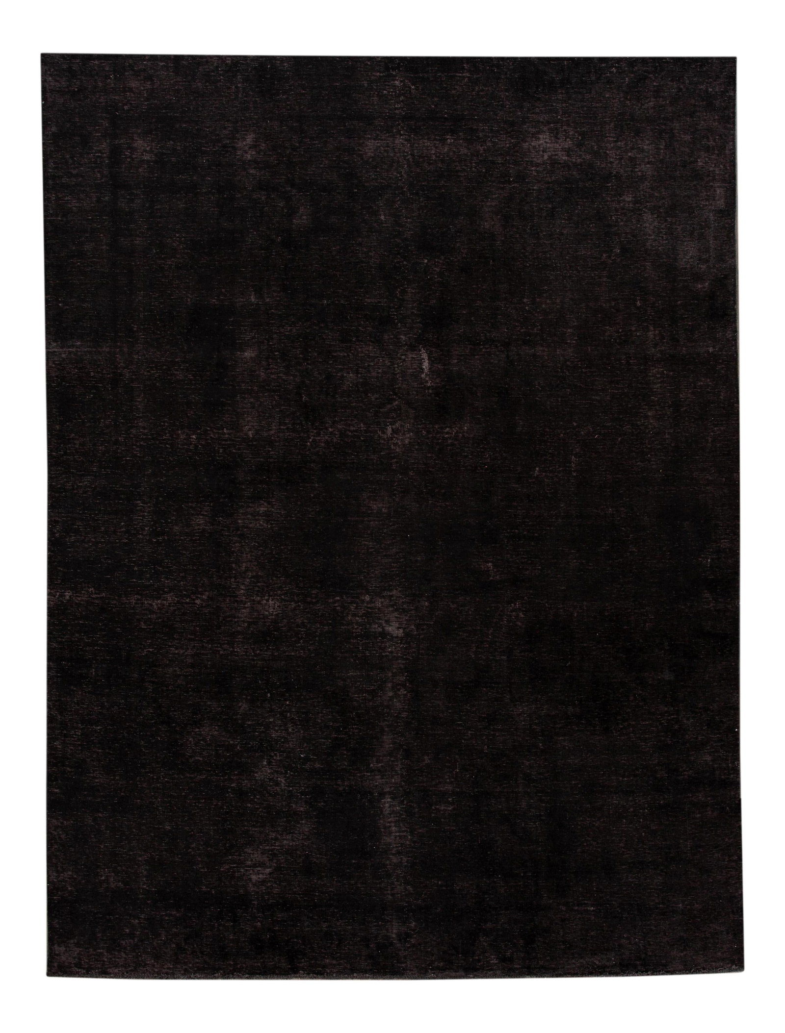 Hand-Knotted Vintage Black Overdyed Wool Rug 9'8 x 12'9: Hand-Knotted Vintage Black Overdyed Wool Rug 9'8 x 12'9 This exquisite hand-knotted vintage wool rug features a stunning black background adorned with an all-over design and subtle tan accents. Measur