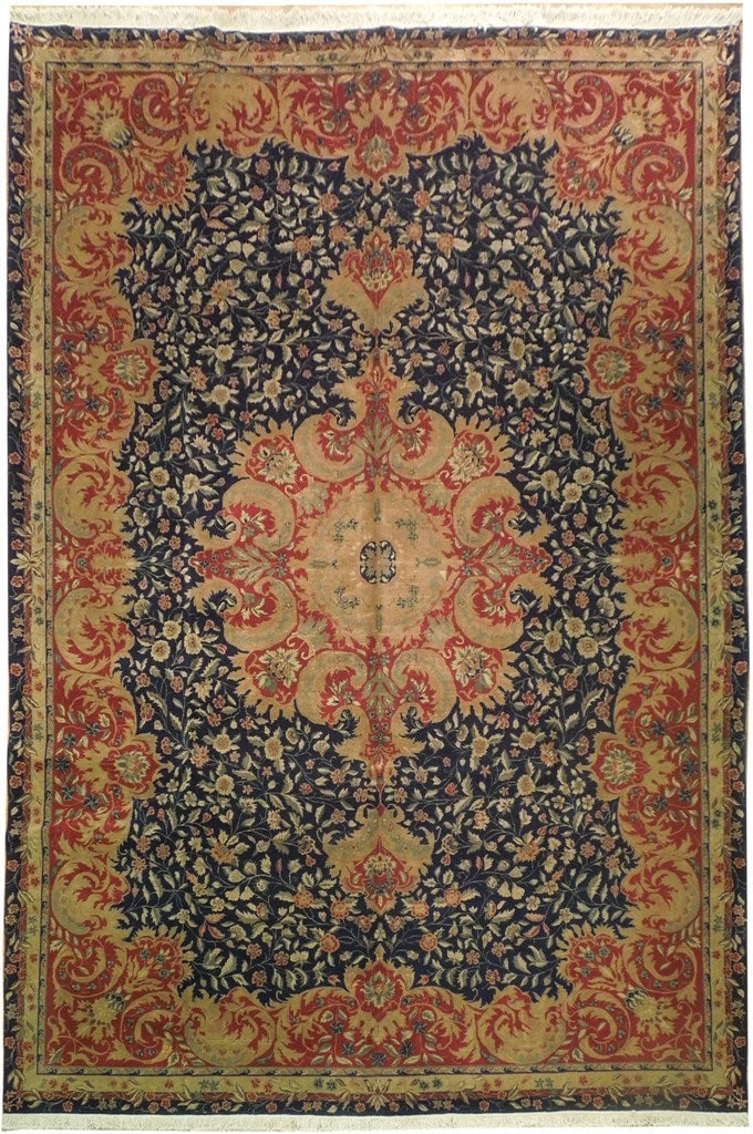 Handmade Navy Blue Rug 9'5 x 13'6 High Quality China: Handmade Navy Blue Rug 9'5 x 13'6 High Quality China Free continental US Shipping Enhance your living space with this exquisite 9.5 x 13.6 Navy Blue Rug, crafted to seamlessly integrate into any home 
