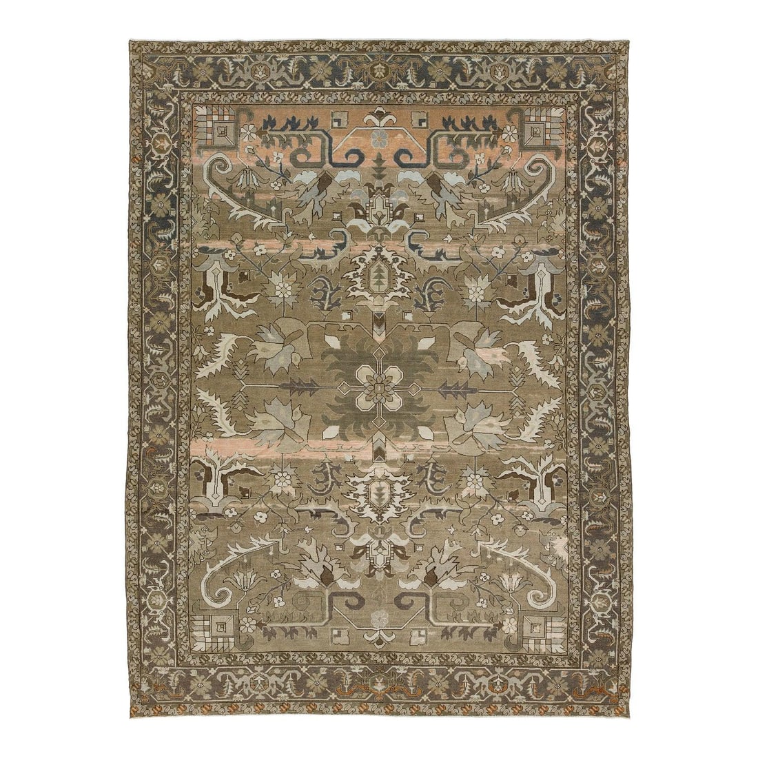 Persian Malayer Wool Rug 11'6 x 15'3 Floral Medallion and Vine Design: Persian Malayer Wool Rug 11'6 x 15'3 Floral Medallion and Vine Design This early 20th century Malayer rug from Persia is handwoven from fine wool and features a central medallion surrounded by intrica