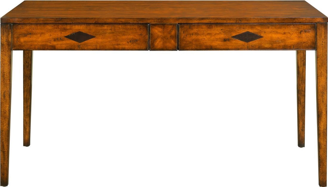 Port Eliot English Traditional Blue Cherry Writing Desk 31H 58W 27D (1 of 1)