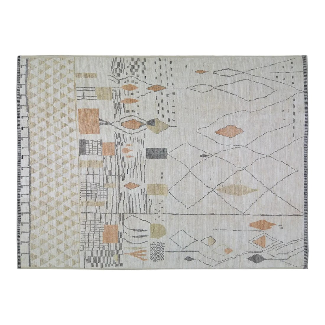 12'x15' Greige Wool Area Rug Hand-Knotted Moroccan Style (1 of 7)