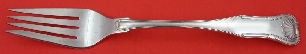Kirk King Sterling Silver Cold Meat Fork 9 3/4" Serving Utensil: Kirk King Sterling Silver Cold Meat Fork 9 3/4" Serving Utensil This exquisite serving fork is a classic piece from Kirk, featuring the regal King pattern. Crafted from sterling silver, this cold
