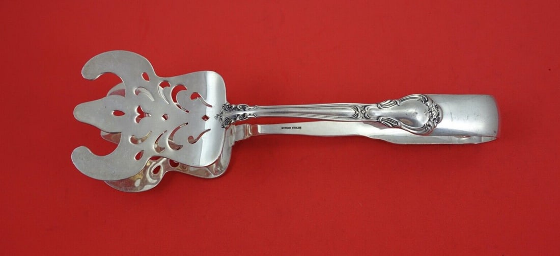 Gorham Chantilly Sterling Silver Asparagus Serving Tongs 9 1/4" (1 of 2)