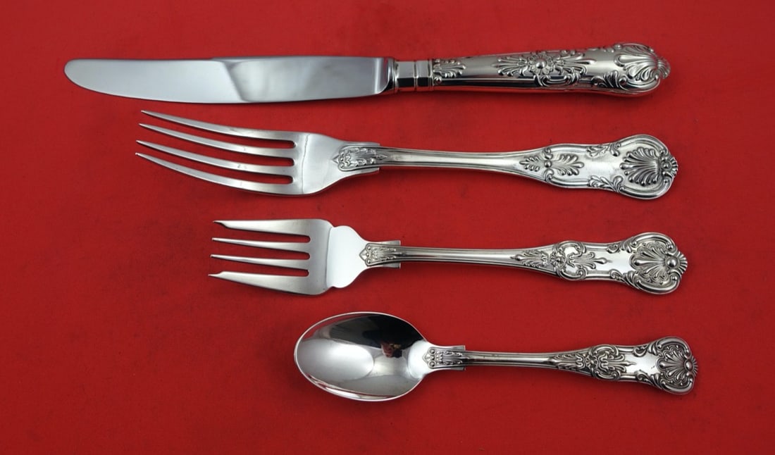 Wallace Queens Sterling Silver 4-Piece Dinner Place Setting (1 of 2)