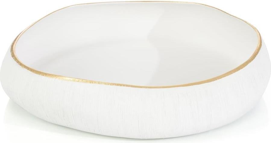 John-Richard White Freeform Bowl Elegant Design 17 x 16 Inches (1 of 1)