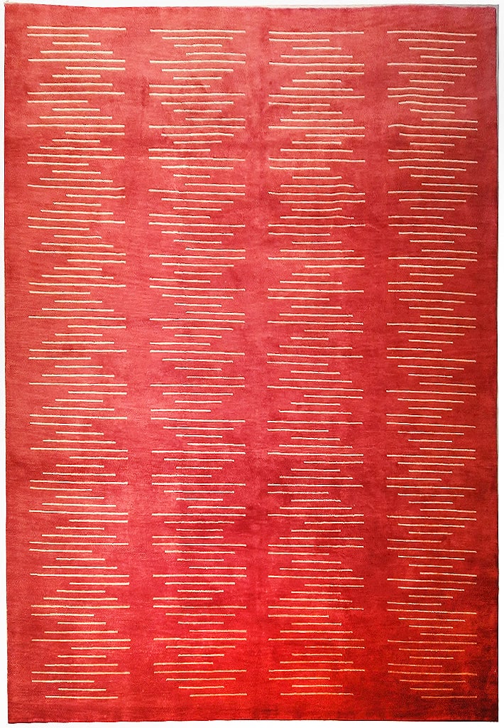 Handmade 8 x 10 Wool and Silk Tibbet Contemporary Carpet (1 of 11)