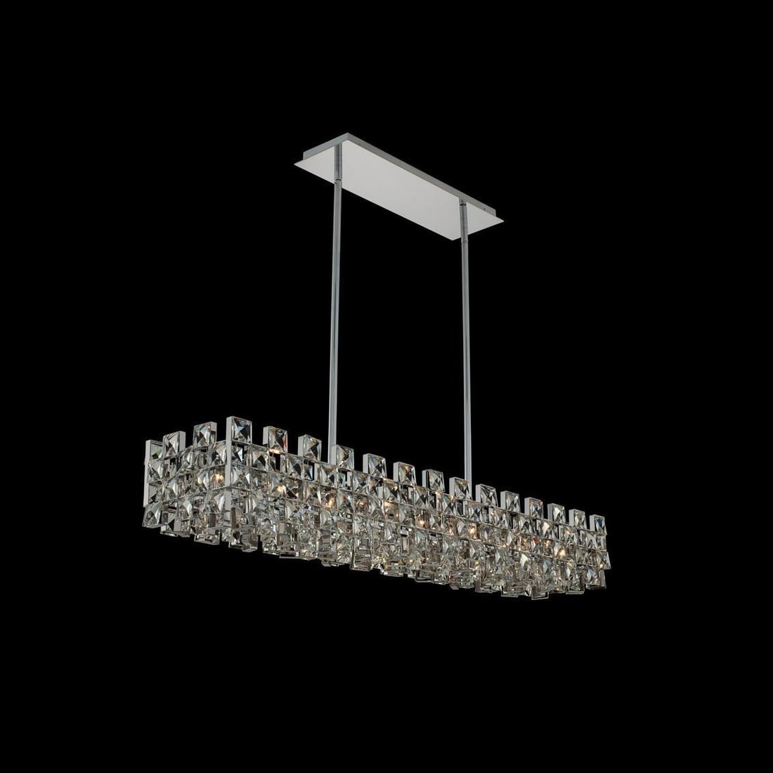 Kalco Glamorous Piazze Island Fixture Firenze Crystal Polished Chrome (1 of 1)