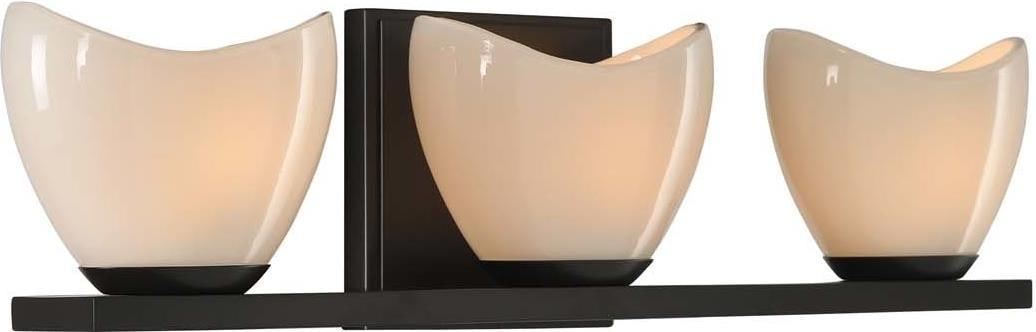 Kalco Vero 3-Light Bath Light English Bronze Opal Glass Dimmable (1 of 1)