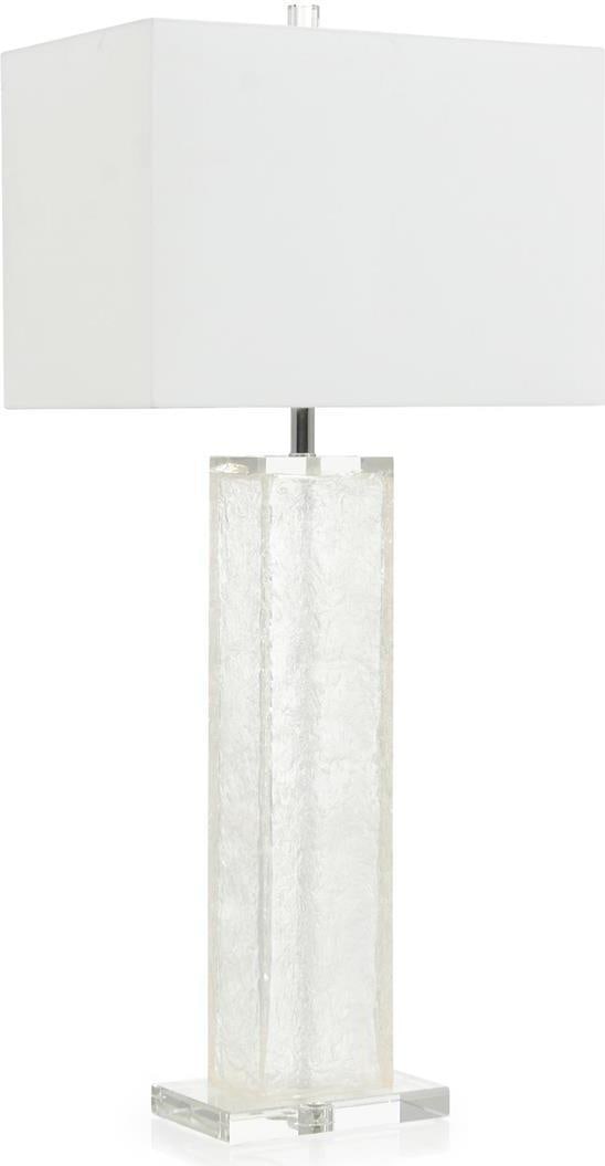 John-Richard Ice Lamp 34.5H Nickel Finish White Shade (1 of 1)