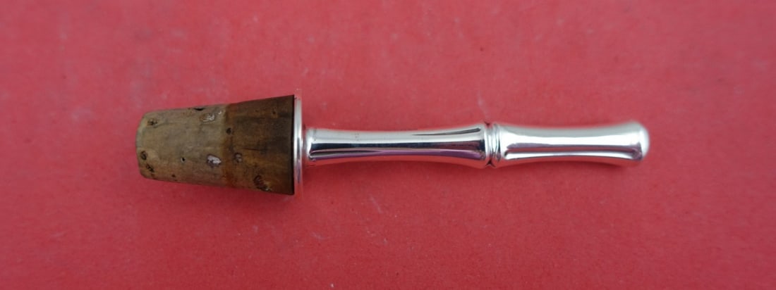Tiffany & Co Bamboo Sterling Silver Wine Stopper 3 1/4" (1 of 2)