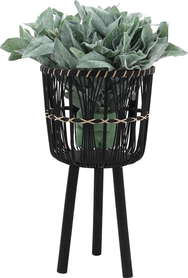 Sagebrook Black Bamboo Planters 26H Chic Decor (1 of 7)