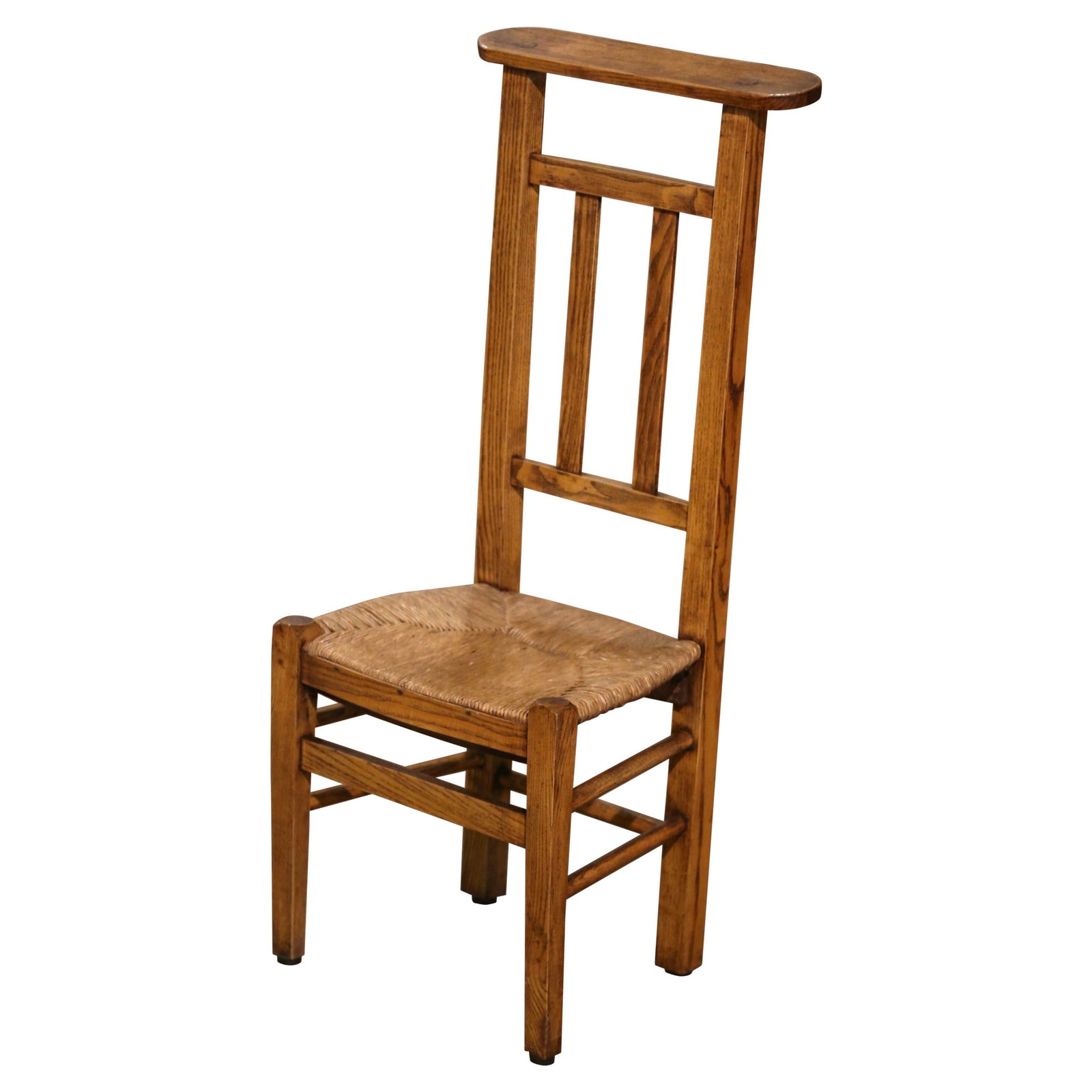 19th Century Normandy Beech Wood Rush Prayer Chair Prie-Dieu (1 of 8)