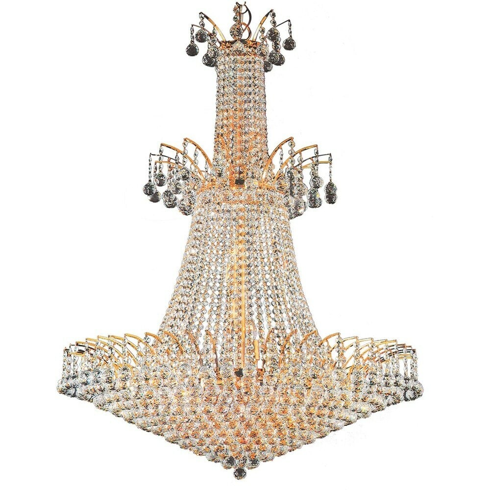 Artistry Victoria 18 Light Gold K9 Crystal Chandelier 43 Inch: Artistry Victoria 18 Light Gold K9 Crystal Chandelier 43 Inch This large chandelier features 18 lights and is crafted with Grand King cut K9 crystals that offer exceptional sparkle. The chandelier has
