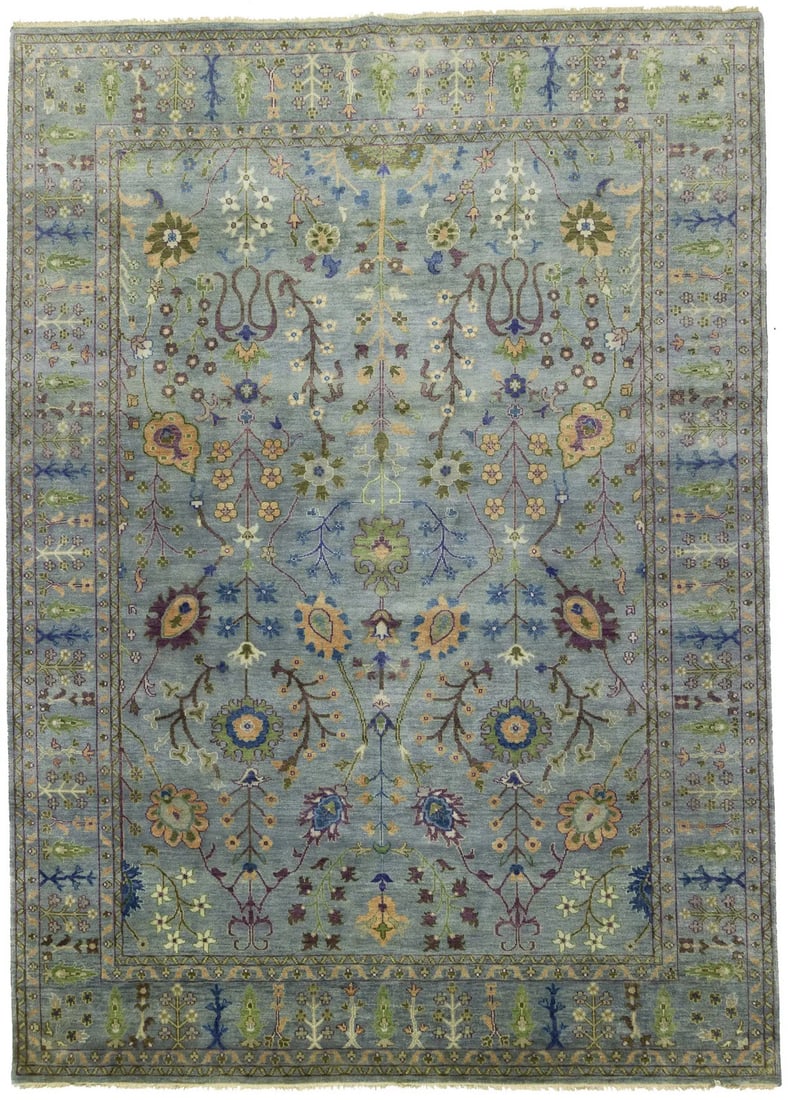 Handmade Gray Chobi Oriental Rug 7'9 x 10'10 Tree of Life Floral Design: Handmade Gray Chobi Oriental Rug 7'9 x 10'10 Tree of Life Floral Design Enhance your living space with this exquisite large gray handmade Chobi Oriental rug, featuring a stunning Tree of Life floral d