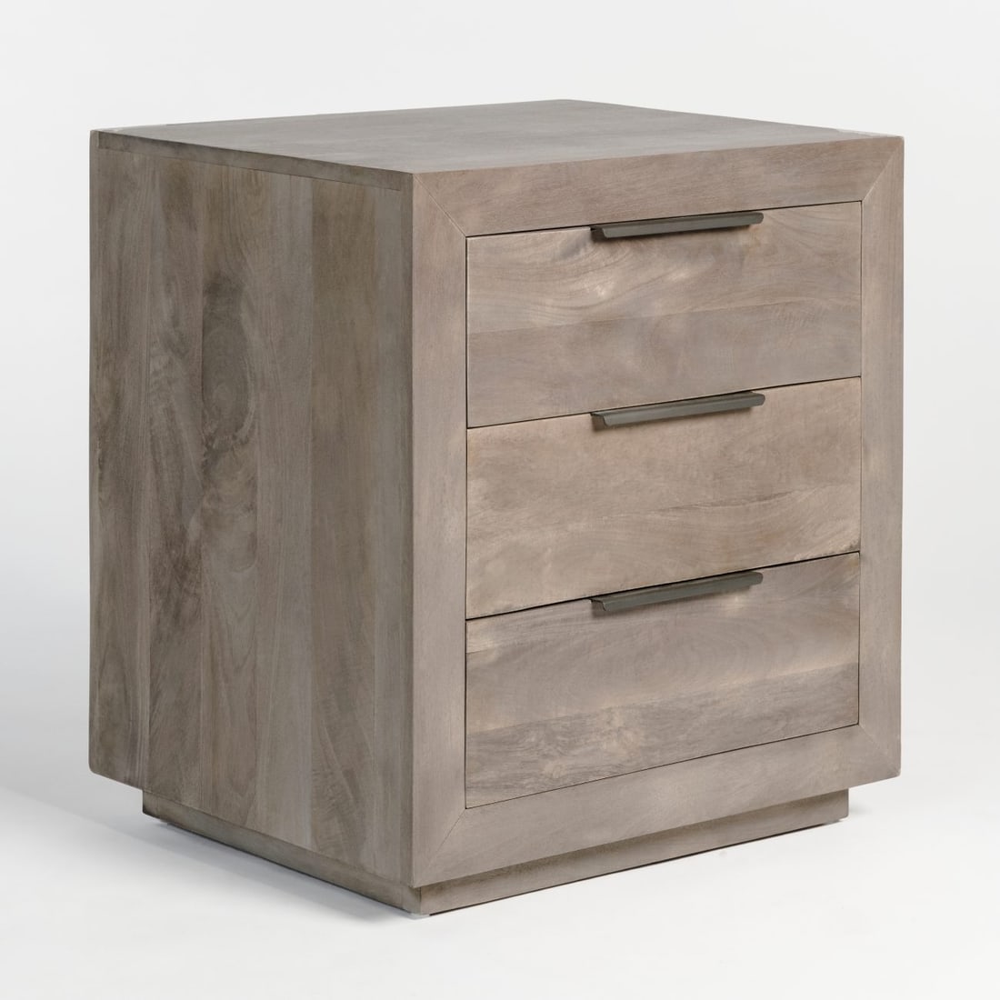 Alder Tweed Mango Wood Nightstand with 2 Drawers Vintage Style (1 of 2)