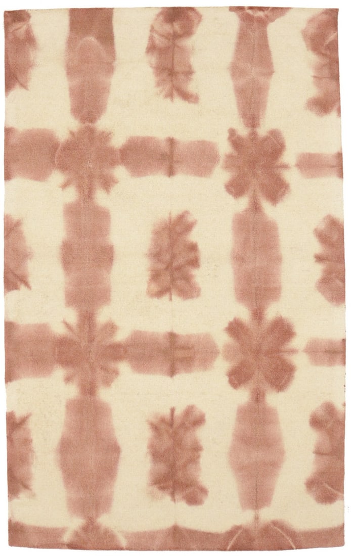 5x8 Modern Rust Wool Area Rug Hand-Tufted Abstract Geometric Design (1 of 12)