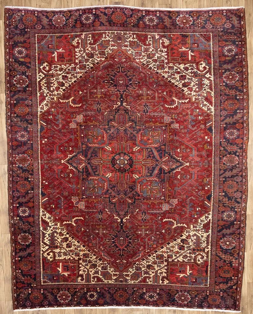Hand Knotted Wool Floral Oriental Area Rug 10x13 Ft Semi Antique (1 of 18)