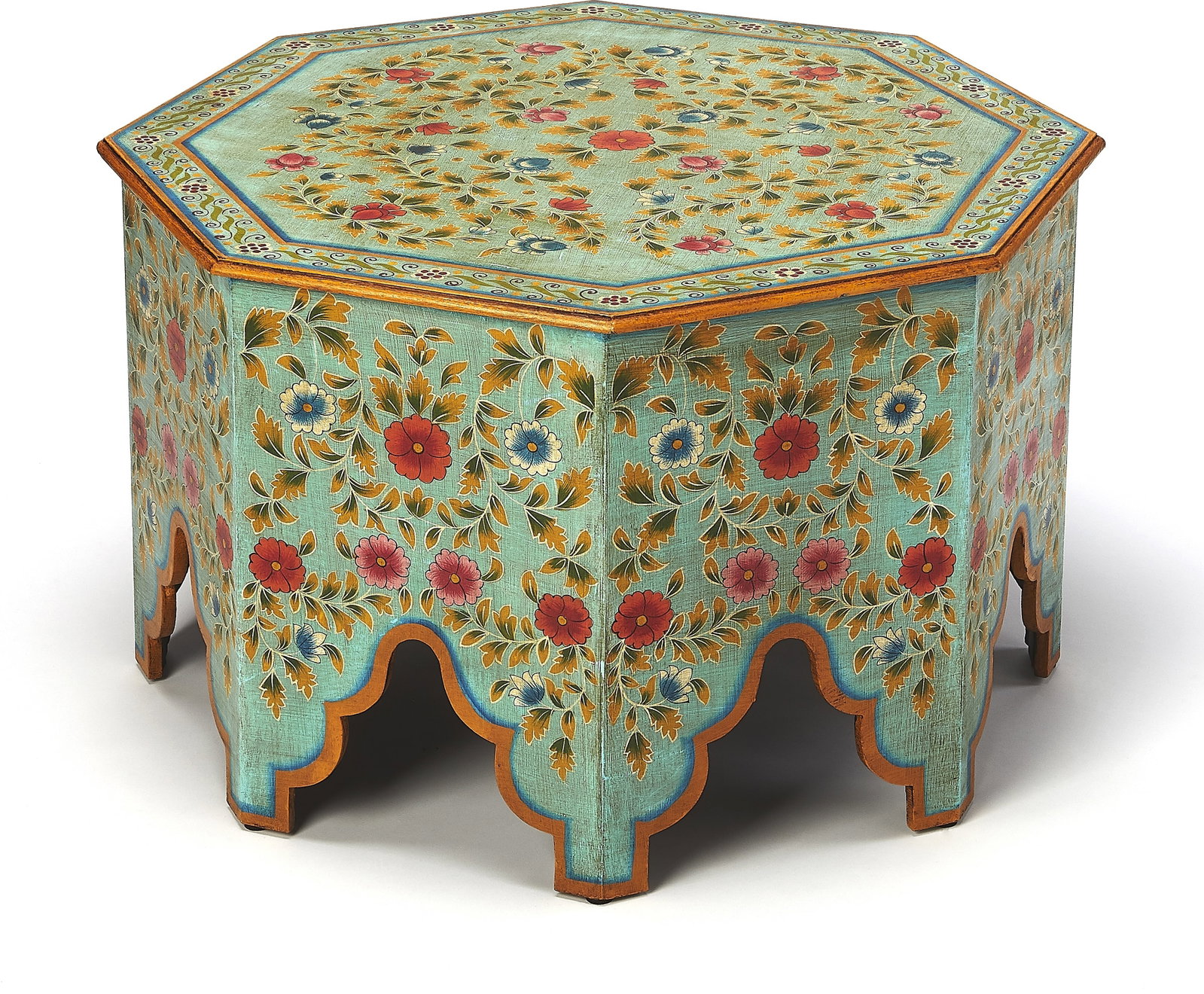 Butler Vibrant Priya Octagonal Coffee Table Bohemian Chic Design (1 of 4)