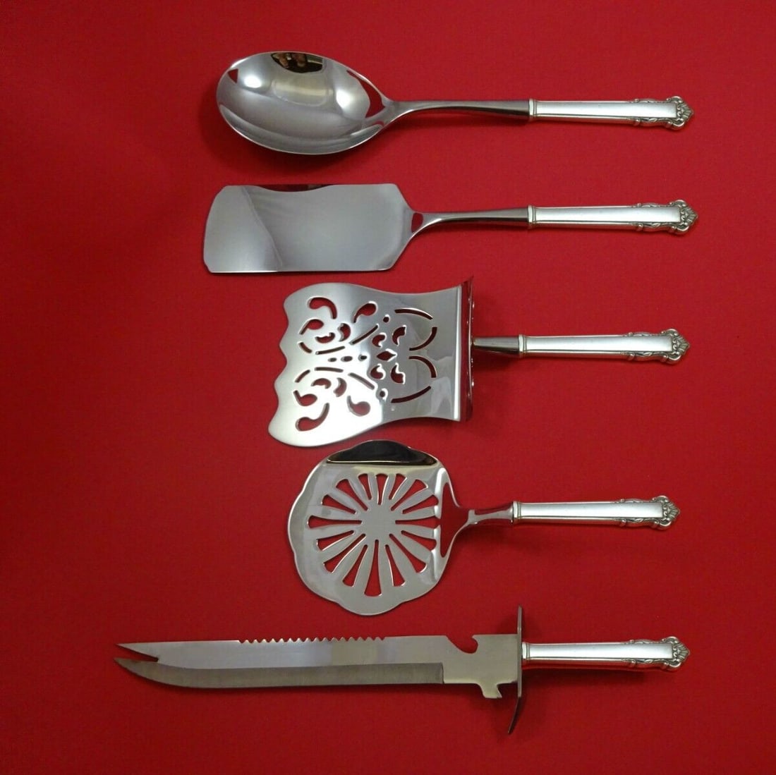 Lunt Sterling Silver English Shell 5pc Brunch Serving Set Custom Made (1 of 2)