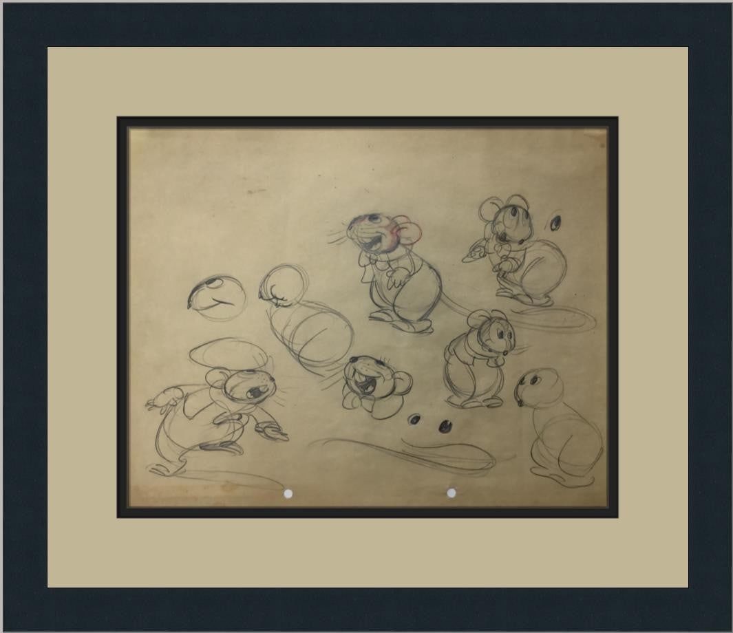 Disney Timothy Q Mouse 1932 Hardi Gramatky pencil study framed (1 of 7)