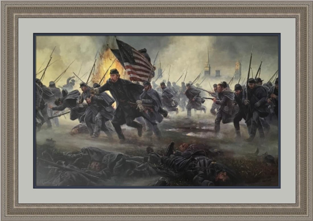Hand Signed Limited Edition Mort Kunstler Framed Print With COA: Hand Signed Limited Edition Mort Kunstler Framed Print With COA This is a limited edition, hand-signed print by Mort Kunstler titled "In The Hands Of Providence." The artwork is a licensed reprint, pr